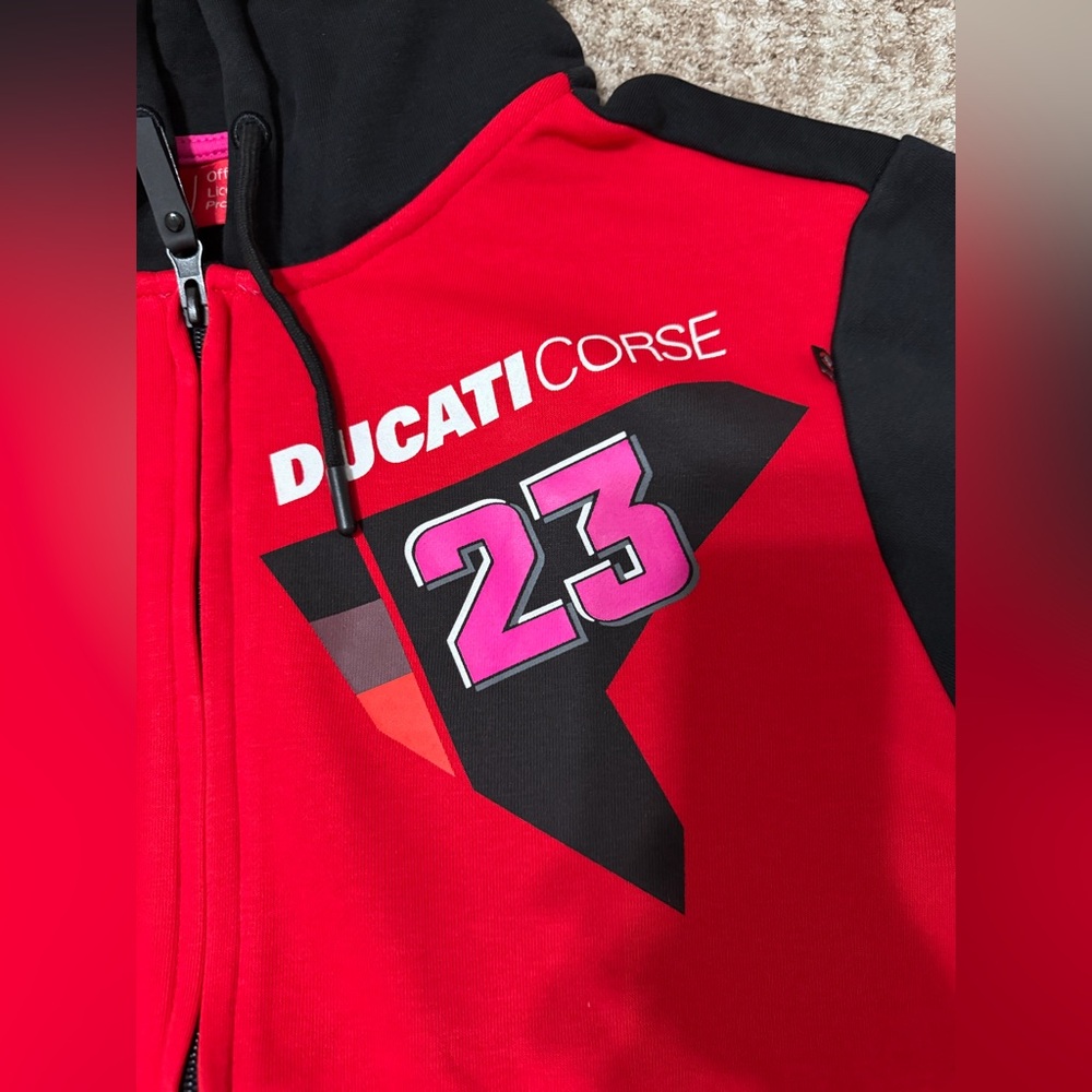DUCATI CORSE DUAL BASTIANINI 23 HOODED SWEATSHIRT - Picture 3 of 5